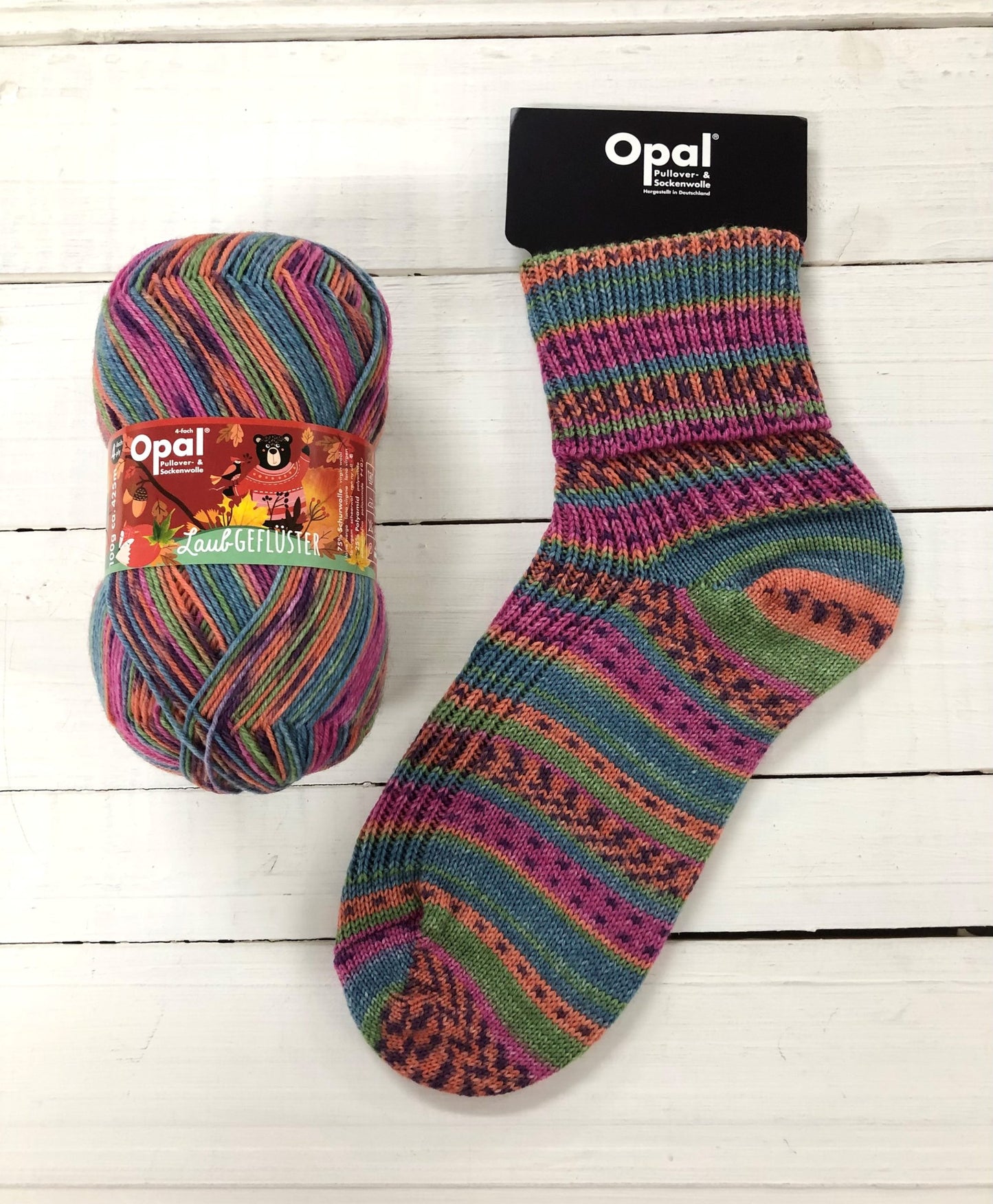 Opal - 4ply Sock Yarn - Whispering Leaves