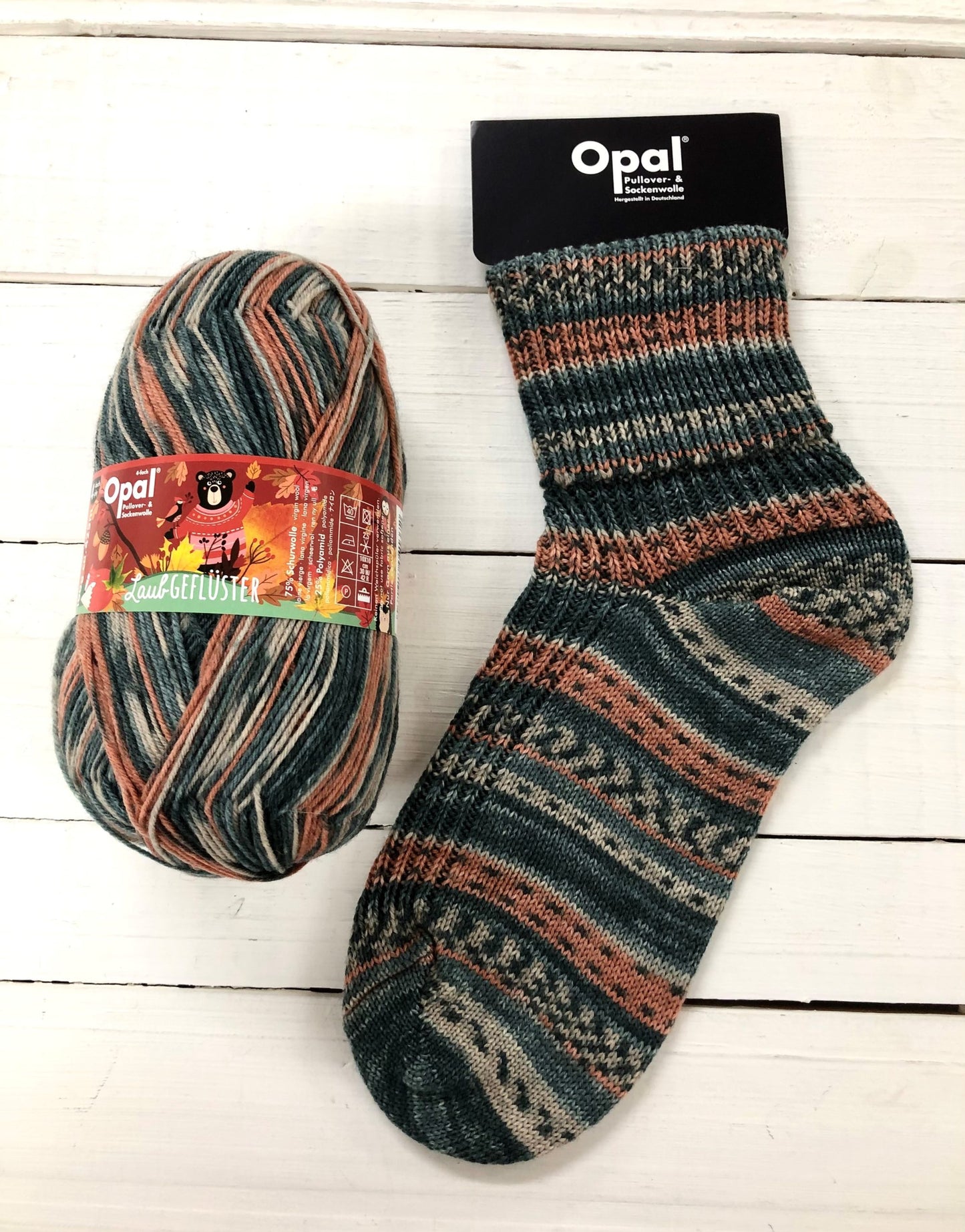 Opal - 4ply Sock Yarn - Whispering Leaves