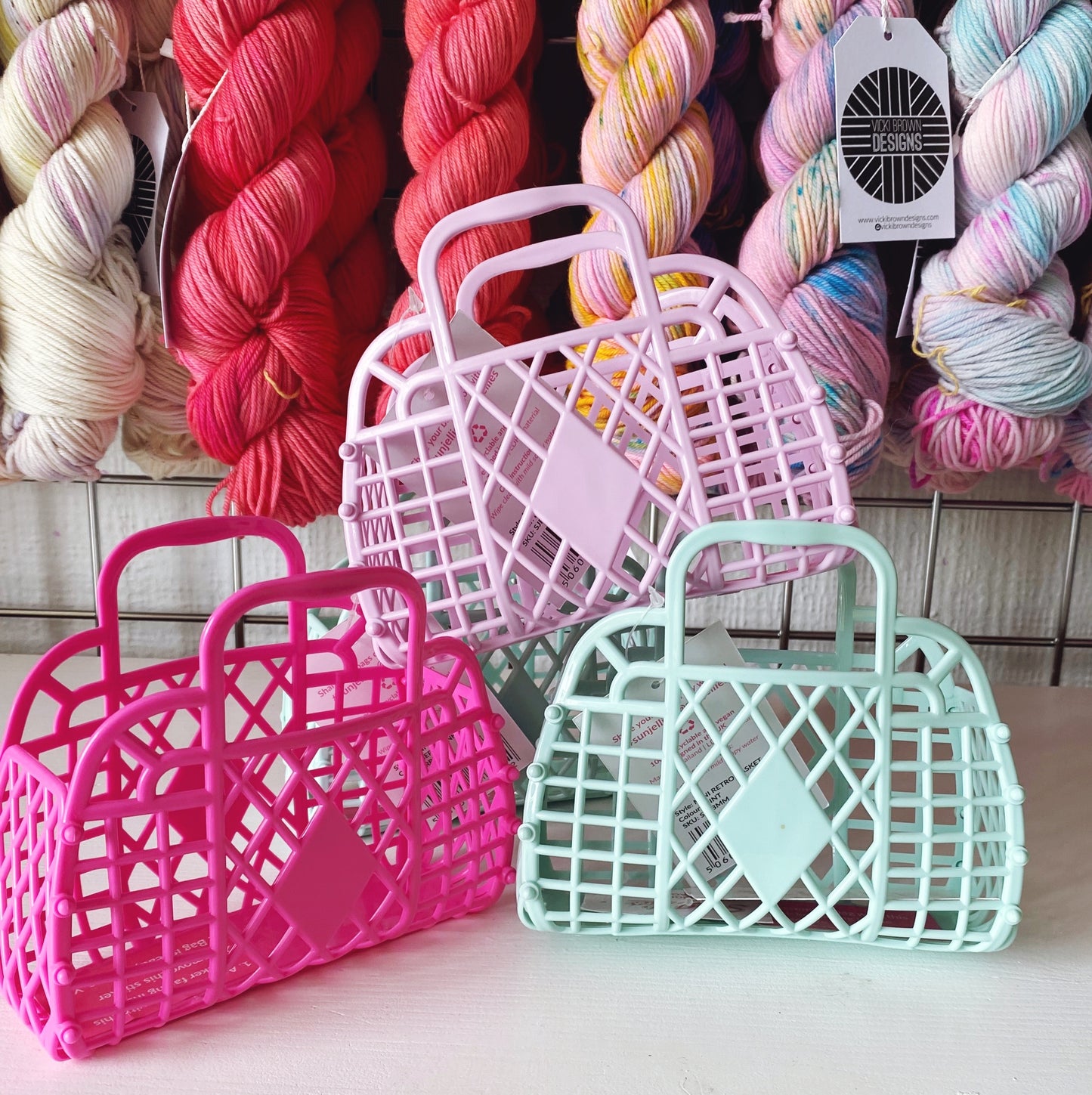 Retro Basket -  Mini - Jelly Shopping Bag