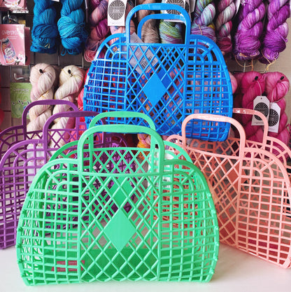 Retro Basket -  Large - Jelly Shopping Bag